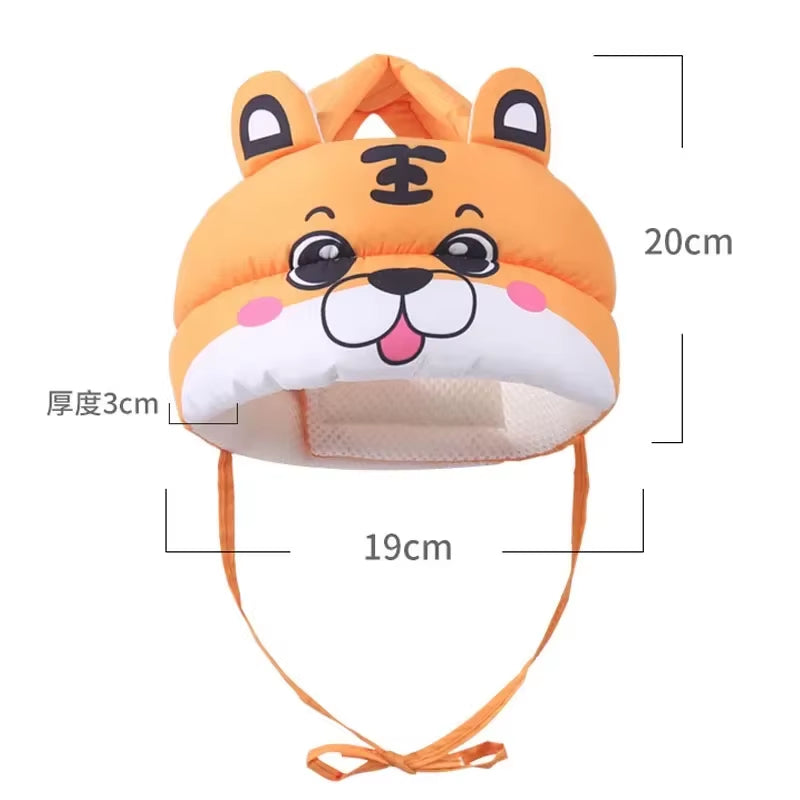 Baby Safety Helmet Head Protection Headgear Toddler Anti-Fall Pad Cartoon Breathable and Adjustable Children Learn to Walk Cap