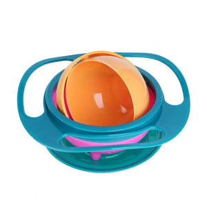 Baby Bowl Universal Gyro Bowl Practical Design Children 360 Degrees Rotate Balance Gyro Umbrella Bowl Spill-Proof Bowl Tableware