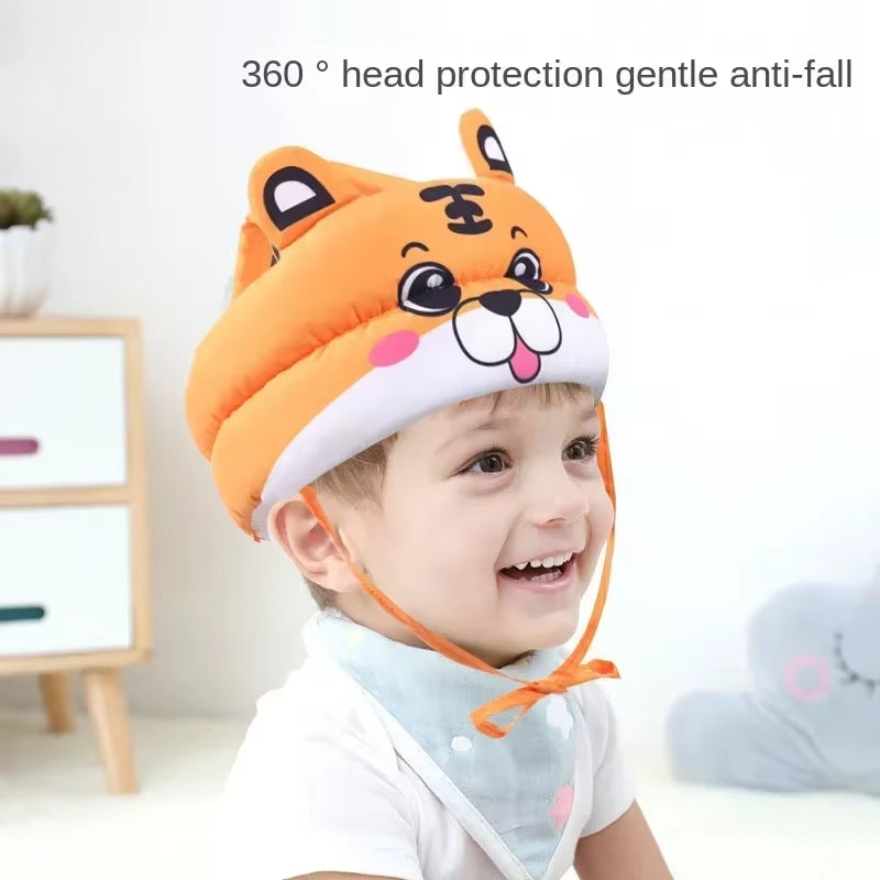 Baby Safety Helmet Head Protection Headgear Toddler Anti-Fall Pad Cartoon Breathable and Adjustable Children Learn to Walk Cap