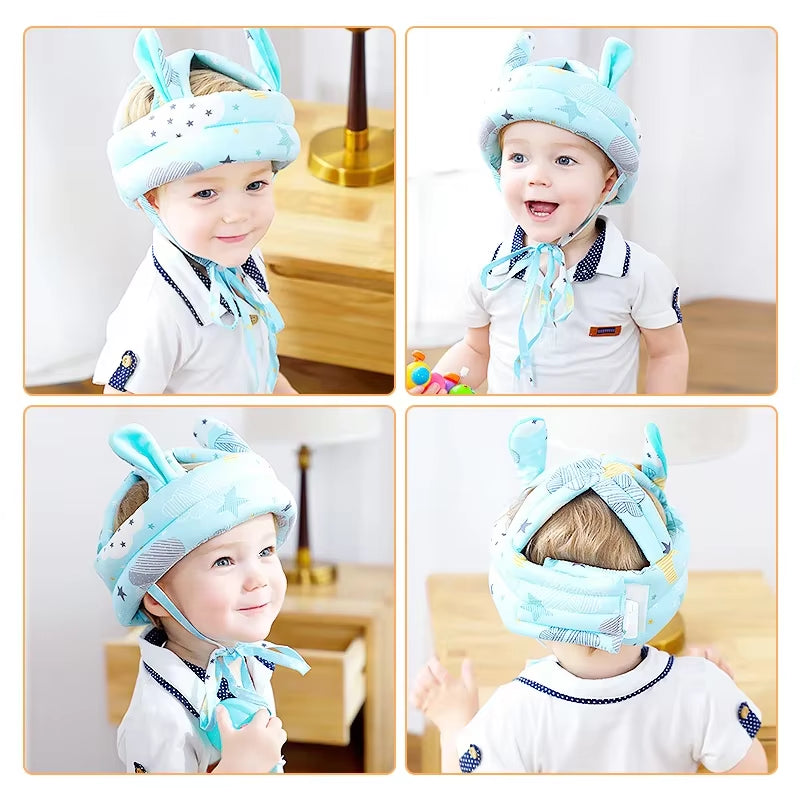 Baby Safety Helmet Head Protection Hat Toddler Anti-Fall Pad Children Learn to Walk Crash Cap Adjustable Protective Headgear