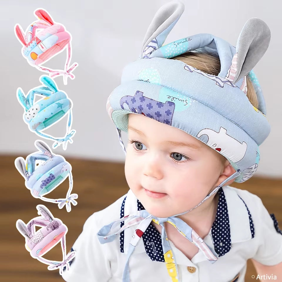 Baby Safety Helmet Head Protection Hat Toddler Anti-Fall Pad Children Learn to Walk Crash Cap Adjustable Protective Headgear