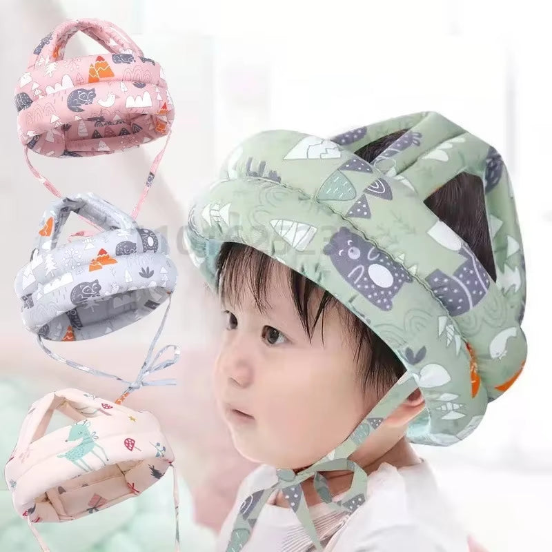 Baby Toddler Cap Safety Helmet Head Safety Soft Comfortable Head Security Protection Adjustable Learn Walk Crash Anti-Fall Pad