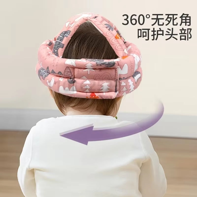 Baby Toddler Cap Safety Helmet Head Safety Soft Comfortable Head Security Protection Adjustable Learn Walk Crash Anti-Fall Pad