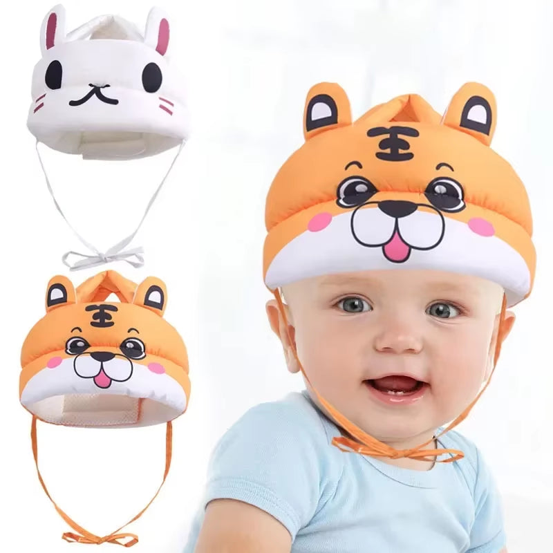 Baby Safety Helmet Head Protection Headgear Toddler Anti-Fall Pad Cartoon Breathable and Adjustable Children Learn to Walk Cap