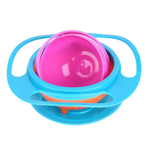 Baby Bowl Universal Gyro Bowl Practical Design Children 360 Degrees Rotate Balance Gyro Umbrella Bowl Spill-Proof Bowl Tableware