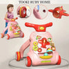 Baby Walker with Wheels Baby Push Walker Toy Baby Walking Toy with Water Injection Tank and Adjustable Speed Wheels,Pink